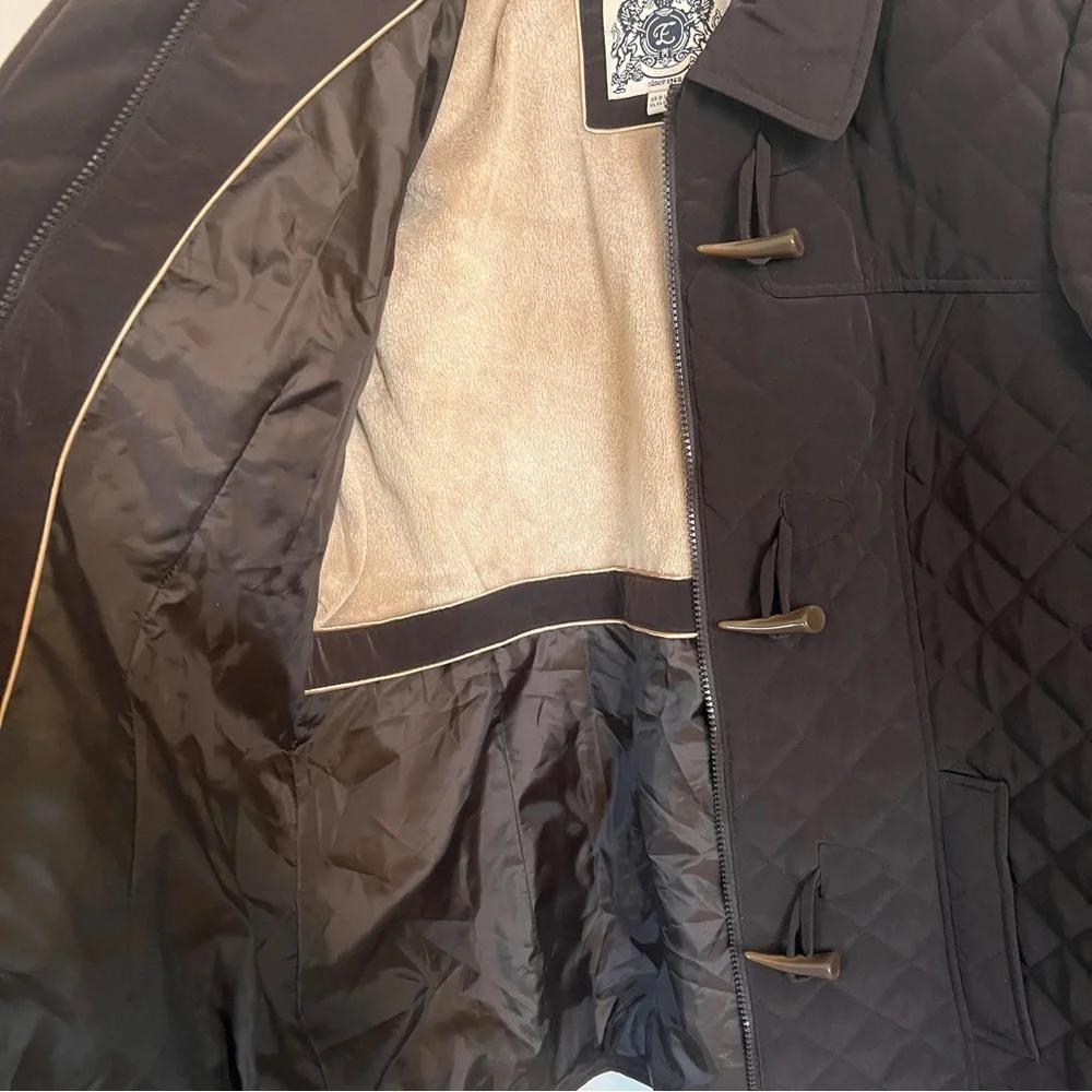 NWT Espirit Women's Brown Quilted Parka Jacket Size XL